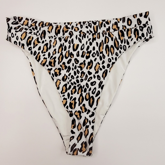 NWT Everything but Water Summerful 3 piece Asymmetrical Leopard Bikini  Swimsuit - Picture 6 of 14